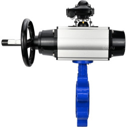 Затвор дисковый поворотный WBV1631E-2W-Fb-H Ду150 Ру16 LUG корпус - чугун QT450, диск - нержавеющая сталь 304, уплотнение - EPDM, с пневмоприводом PA-DA-105-1, пневмораспределителем 4M310-08 AC220V и БКВ APL-210N