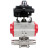 Кран шаровой BV3232P(3pc)-FP-W-ISO-H LONG Ду32 Ру40 полнопроходной, корпус - нержавеющая сталь 316, уплотнение - PTFE, под приварку, с пневмоприводом PA-DA-052 и БКВ APL-410N EX в Барнауле
