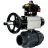 Кран шаровой BV4242E-FP-GRM-ISO Дн25 Ру10 полнопроходной, корпус - НПВХ, шар - НПВХ, уплотнение - EPDM, с пневмоприводом PA-DA-105-1, пневмораспределителем 4M310-08 AC220V и БКВ APL-410N EX в Барнауле
