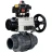 Кран шаровой BV4242E-FP-GRM-ISO Дн25 Ру10 полнопроходной, корпус - НПВХ, шар - НПВХ, уплотнение - EPDM, с пневмоприводом PA-DA-105-1, пневмораспределителем 4M310-08 AC220V и БКВ APL-410N EX в Барнауле