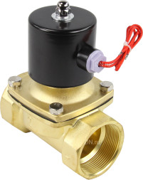 Клапан электромагнитный VS100-NT-NC-24VDC 2″ Ду50 Ру10, соленоидный двухходовой, корпус - латунь, уплотнение - NBR, резьбовой, нормально-закрытый, прямого действия, катушка - 24В