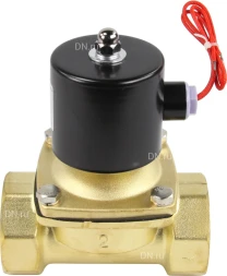 Клапан электромагнитный VS100-NT-NC-24VDC 2″ Ду50 Ру10, соленоидный двухходовой, корпус - латунь, уплотнение - NBR, резьбовой, нормально-закрытый, прямого действия, катушка - 24В