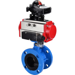 Затвор дисковый поворотный WBV1313E-2W-F-H Ду65 Ру16 фланцевый, корпус - чугун GGG40, диск - чугун GGG40, уплотнение - EPDM, с пневмоприводом PA-DA-105, пневмораспределителем 4M310-08 DC24V и БКВ APL-210N