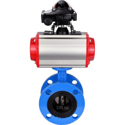 Затвор дисковый поворотный WBV1313E-2W-F-H Ду65 Ру16 фланцевый, корпус - чугун GGG40, диск - чугун GGG40, уплотнение - EPDM, с пневмоприводом PA-DA-105, пневмораспределителем 4M310-08 DC24V и БКВ APL-210N