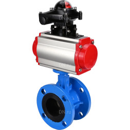 Затвор дисковый поворотный WBV1313E-2W-F-H Ду65 Ру16 фланцевый, корпус - чугун GGG40, диск - чугун GGG40, уплотнение - EPDM, с пневмоприводом PA-DA-105, пневмораспределителем 4M310-08 DC24V и БКВ APL-210N