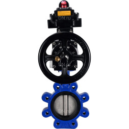 Затвор дисковый поворотный WBV1631E-2W-Fb-H Ду150 Ру16 LUG корпус - чугун QT450, диск - нержавеющая сталь 304, уплотнение - EPDM, с пневмоприводом PA-DA-105-1 и БКВ APL-410N EX