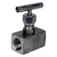 Клапан игольчатый VN3131M-T-Ht 1/4″ Ду8 Ру400 резьбовой, корпус - нержавеющая сталь 304, уплотнение - металл, с Т-образной рукояткой
