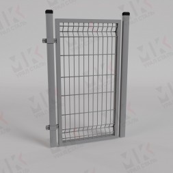 Калитка для 3д забора серая (RAL 7040) 2000х1000 мм с замком