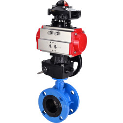 Затвор дисковый поворотный WBV1313E-2W-F-H Ду125 Ру16 фланцевый, корпус - чугун GGG40, диск - чугун GGG40, уплотнение - EPDM, с пневмоприводом PA-DA-130, БКВ APL-210N и ручным дублером MON1-250-T26-ISO
