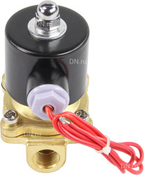 Клапан электромагнитный VS100-VT-NC-24VDC 3/8″ Ду10 Ру10, соленоидный двухходовой, корпус - латунь, уплотнение - Viton, резьбовой, нормально-закрытый, прямого действия, катушка - 24В