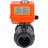 Кран шаровой BV4242E-FP-GRM-ISO Дн15 Ру10 полнопроходной, корпус - НПВХ, шар - НПВХ, уплотнение - EPDM, с электроприводом QT-N-003EM-O1-220VAC-У1 MINI в Барнауле