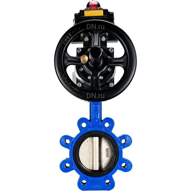 Затвор дисковый поворотный WBV1616E-2W-Fb-H Ду150 Ру16 LUG корпус - чугун QT450, диск - чугун QT450, уплотнение - EPDM, с пневмоприводом PA-DA-105-1 и БКВ APL-410N EX в Барнауле
