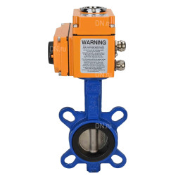 Затвор дисковый поворотный WBV1432N-2W-Fb-H Ду100 Ру16, корпус - чугун GGG50, диск - нержавеющая сталь 316L, уплотнение - NBR, с электроприводом QT-N-008EM-1-24VAC-У1