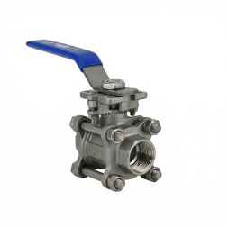 Кран шаровой BV3232P(3pc)-FP-T-ISO-H 1 1/4″ Ду32 Ру40 полнопроходной, нержавеющая сталь AISI 316, резьбовой, с ISO фланцем и рукояткой