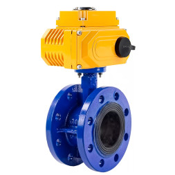 Затвор дисковый поворотный WBV1313E-2W-F-H Ду125 Ру16 фланцевый, корпус - чугун GGG40, диск - чугун GGG40, уплотнение - EPDM, с четвертьоборотным электроприводом QT-N-030EM-B1-220VAC-У1 DAR (0-10В)