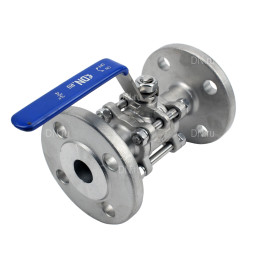 Кран шаровой BV3131P(3pc)-FP-F-H Ду20 Ру40, полнопроходной, трехсоставной, сталь 304, уплотнение - PTFE, фланцевый с рукояткой