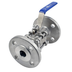 Кран шаровой BV3131P(3pc)-FP-F-H Ду20 Ру40, полнопроходной, трехсоставной, сталь 304, уплотнение - PTFE, фланцевый с рукояткой