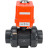 Кран шаровой BV4242E-FP-GRM-ISO Дн25 Ру10 полнопроходной, корпус - НПВХ, шар - НПВХ, уплотнение - EPDM, с электроприводом QT-N-003EM-O1-220VAC-У1 MINI в Барнауле