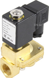 Клапан электромагнитный VS400-NT-NC-220VAC 3/8″ Ду10 Ру16, соленоидный двухходовой, корпус - латунь, уплотнение - NBR, резьбовой, нормально-закрытый, пилотный, катушка - 220В