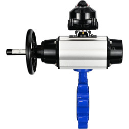 Затвор дисковый поворотный WBV1631E-2W-Fb-H Ду125 Ру16 LUG корпус - чугун QT450, диск - нержавеющая сталь 304, уплотнение - EPDM, с пневмоприводом PA-DA-105-1 и БКВ APL-510N EX