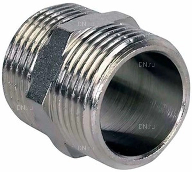 Ниппель Н-304-НР-НР 1 1/2″ Ду40 Ру20, корпус - нержавеющая сталь AISI 304, присоединение - наружная/наружная резьба, тип резьбы - BSPT в Барнауле