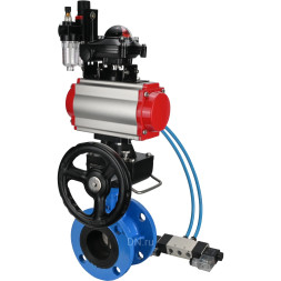 Затвор дисковый поворотный WBV1313E-2W-F-H Ду50 Ру16 фланцевый, корпус - чугун GGG40, диск - чугун GGG40, EPDM, с пневмоприводом PA-DA-105, пневмораспределителем 4V320-10 AC220V, БКВ APL-210N, ручным дублером MON1-250-T26-ISO и БПВ AFC2000