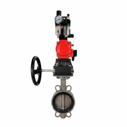 Затвор дисковый поворотный WBV3232V-2W-Fb-H Ду125 Ру16, корпус - нержавеющая сталь 316L, диск - нержавеющая сталь 316L, уплотнение - VITON, с пн.прив PA-DA-083, пн.расп 4M310-08 AC220V, БКВ APL-210N, БПВ AFC2000 и руч. дублером MON2-450-T28-ISO