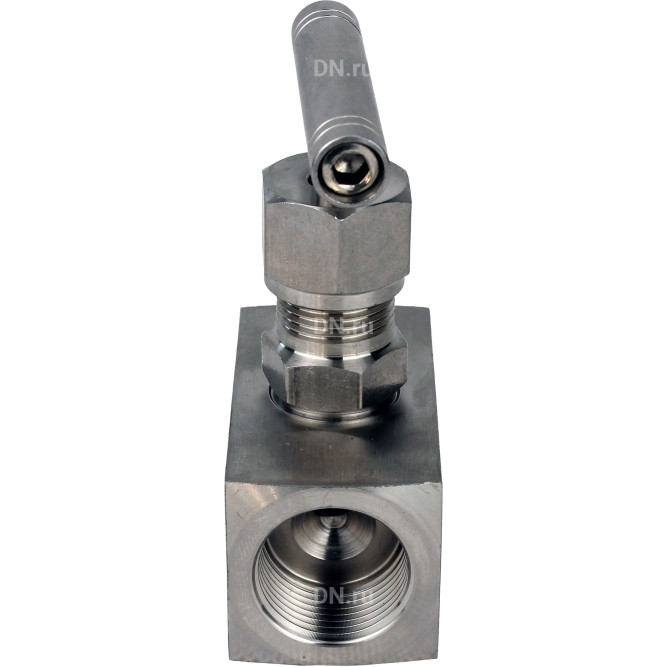 Клапан игольчатый VN3232M-T-Ht 1/4″ Ду8 Ру400 резьбовой, корпус - нержавеющая сталь 316, уплотнение - металл, с Т-образной рукояткой в Барнауле
