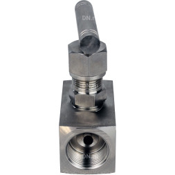 Клапан игольчатый VN3232M-T-Ht 1/4″ Ду8 Ру400 резьбовой, корпус - нержавеющая сталь 316, уплотнение - металл, с Т-образной рукояткой