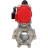 Кран шаровой BV3232P(3pc)-FP-SW-ISO-H Ду80 Ру63 полнопроходной, корпус - нержавеющая сталь SS316, под приварку, с пневмоприводом PA-SA-140, пневмораспределителем 4M310-08 AC220V в Барнауле