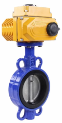 Затвор дисковый поворотный WBV1432E-2W-Fb-H Ду200 Ру16, корпус - чугун GGG50, диск - нержавеющая сталь 316L, уплотнение - EPDM, с электроприводом QT-N-030EM-A1-220VAC-У1 220В (4-20мА) HARK
