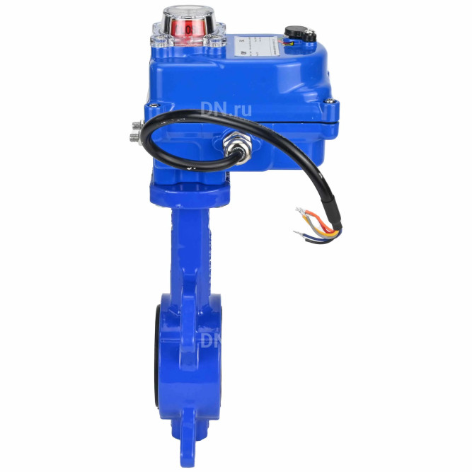 Затвор дисковый поворотный WBV1432N-2W-Fb-H Ду40 Ру16, корпус - чугун GGG50, диск - нержавеющая сталь 316L, уплотнение - NBR, с электроприводом blue QT-N-003EM-1-220VAC-У1 в Барнауле