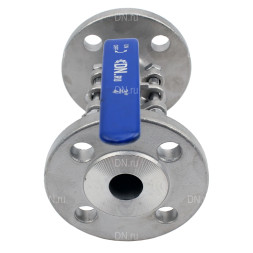 Кран шаровой BV3131P(3pc)-FP-F-H Ду50 Ру40, полнопроходной, трехсоставной, сталь 304, уплотнение - PTFE, фланцевый с рукояткой