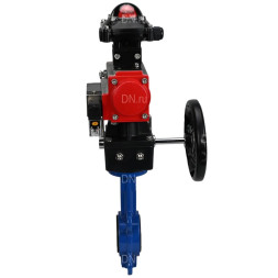 Затвор дисковый поворотный WBV1432E-2W-Fb-H Ду50 Ру16, корпус - чугун GGG50, диск - нержавеющая сталь 316L, уплотнение - EPDM, с пневмоприводом PA-DA-065, пневмораспределителем 4M310-08 DC24V, БКВ APL-210N, ручным дублером MON1-250-T26-ISO