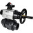 Кран шаровой BV4242E-FP-GRM-ISO Дн15 Ру10 полнопроходной, корпус - НПВХ, шар - НПВХ, уплотнение - EPDM, с пневмоприводом PA-DA-105-1 и БКВ APL-210N в Барнауле