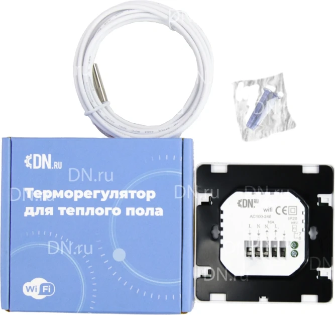 Терморегулятор для теплого пола T1-5SM-WF электронный программируемый с функцией Wi-Fi цвет серый в Барнауле