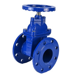 Задвижка клиновая 30ч39р (аналог МЗВ) GVWN1414E-2W-F-S blue Ду50 Ру10/16 фланцевая, корпус - чугун GGG50, уплотнение - EPDM, со штурвалом и невыдвижным штоком, цвет - синий