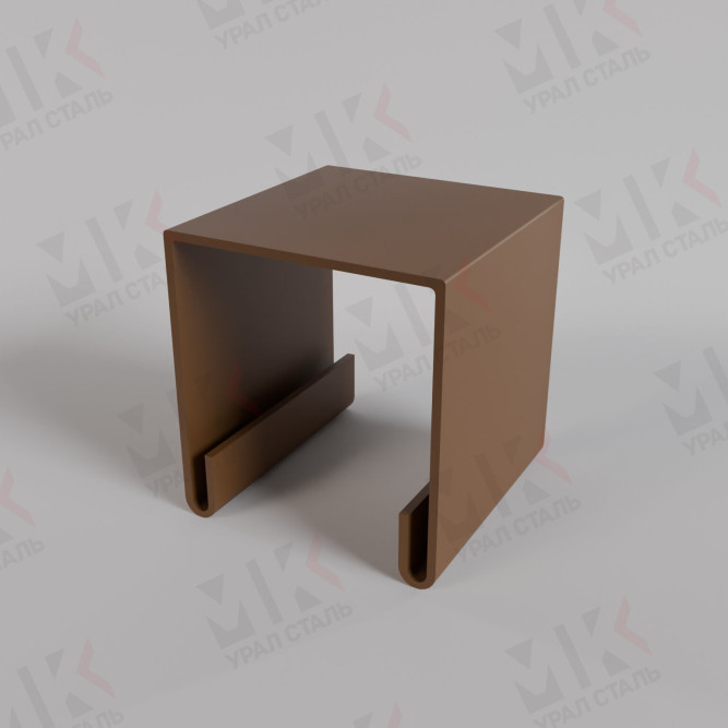 Планка стойки забора 30х40х3000 мм DarkBrown Темно-коричневый 0,5 мм в Барнауле