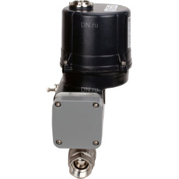 Кран шаровой BV3232P(2pc)-FP-T-ISO-H Ду50 Ру63 полнопроходной, резьбовой, внутренняя резьба, корпус - нержавеющая сталь 316, уплотнение - PTFE, с электроприводом четвертьоборотным QTSA-N-005EM-O0-220VAC с пружинным возвратом