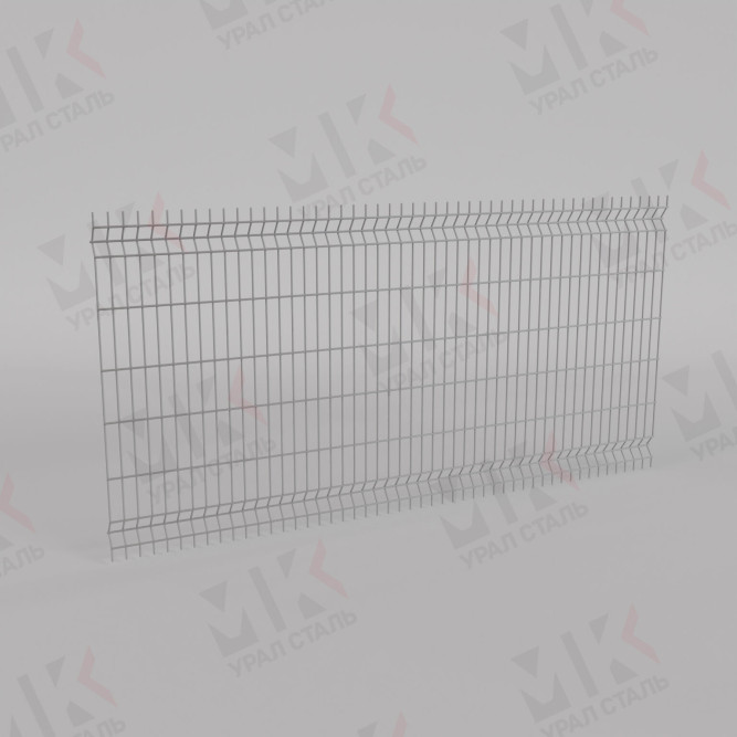 3Д забор белый (RAL 9003) 2500х3000х1.5 Light в Барнауле