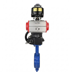 Затвор дисковый поворотный WBV1132N-2W-Fb-H Ду125 Ру16, корпус - чугун GG25, диск - нержавеющая сталь 316L, уплотнение - NBR, с пневмоприводом PA-DA-105 двойного действия, с БКВ APL-510N EX, с ручным дублером MON3-700-T38-ISO