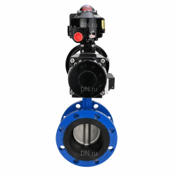 Затвор дисковый поворотный WBV1331E-2W-F-H Ду50 Ру16 фланцевый, корпус - чугун GGG40, диск - нержавеющая сталь 304, уплотнение - EPDM, с пневмоприводом PA-DA-105-1, 4M310-08 AC220V и APL-510N EX
