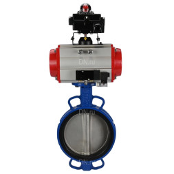 Затвор дисковый поворотный WBV1413E-2W-Fb-H Ду200 Ру16, корпус - чугун GGG50, диск - чугун GGG40, уплотнение - EPDM, с пневмоприводом PA-DA-130 двойного действия, пневмораспределителем 4M310-08 DC24V, БКВ APL-410N EX