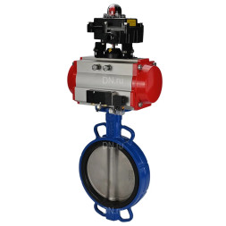 Затвор дисковый поворотный WBV1413E-2W-Fb-H Ду200 Ру16, корпус - чугун GGG50, диск - чугун GGG40, уплотнение - EPDM, с пневмоприводом PA-DA-130 двойного действия, пневмораспределителем 4M310-08 DC24V, БКВ APL-410N EX
