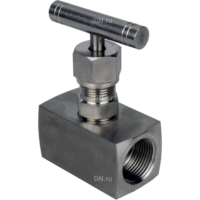 Клапан игольчатый VN3232M-T-Ht 1 1/2″ Ду40 Ру400 резьбовой, корпус - нержавеющая сталь 316, уплотнение - металл, с Т-образной рукояткой в Барнауле
