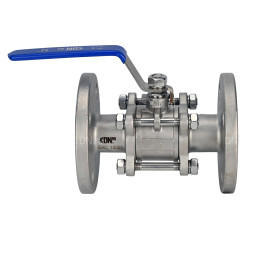 Кран шаровой BV3232P(3pc)-FP-F-H Ду20 Ру40, полнопроходной, трехсоставной, нержавеющая сталь 316, уплотнение - PTFE, фланцевый с рукояткой 9х9