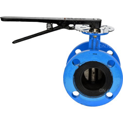 Затвор дисковый поворотный WBV1313E-2W-F-H Ду125 Ру16 фланцевый, корпус - чугун GGG40, диск - чугун GGG40, уплотнение - EPDM, с рукояткой, с ISO-фланцем F07, квадрат штока 14х14
