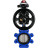 Затвор дисковый поворотный WBV1631E-2W-Fb-H Ду125 Ру16 LUG корпус - чугун QT450, диск - нержавеющая сталь 304, уплотнение - EPDM, с пневмоприводом PA-DA-105-1 и БКВ APL-210N в Барнауле