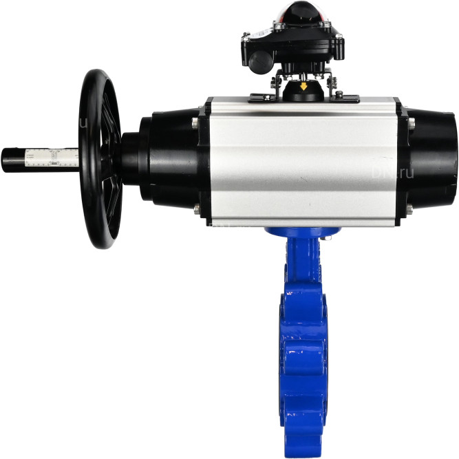 Затвор дисковый поворотный WBV1631E-2W-Fb-H Ду125 Ру16 LUG корпус - чугун QT450, диск - нержавеющая сталь 304, уплотнение - EPDM, с пневмоприводом PA-DA-105-1 и БКВ APL-210N в Барнауле