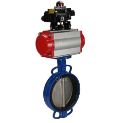 Затвор дисковый поворотный WBV1413E-2W-Fb-H Ду300 Ру16, корпус - чугун GGG50, диск - чугун GGG40, уплотнение - EPDM, с пневмоприводом PA-DA-140 двойного действия, пневмораспределителем 4M310-08 DC24V, БКВ APL-410N EX